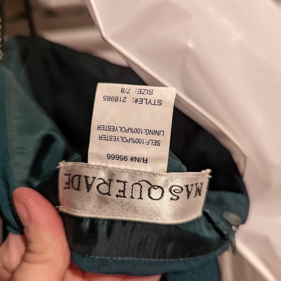 Emerald green strapless dress - Picture 5 of 6